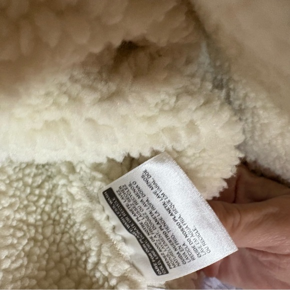 Light blue Levi Strauss ex-Boyfriend Trucker Jacket XS Corduroy Sherpa Lined - Picture 5 of 7